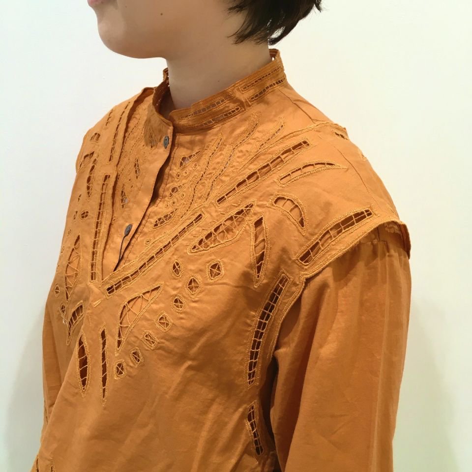NOMBRE IMPAIR - インドネシア刺繍 ビブ付き ロングシャツ - Sheth Online Store - シスオンラインストア