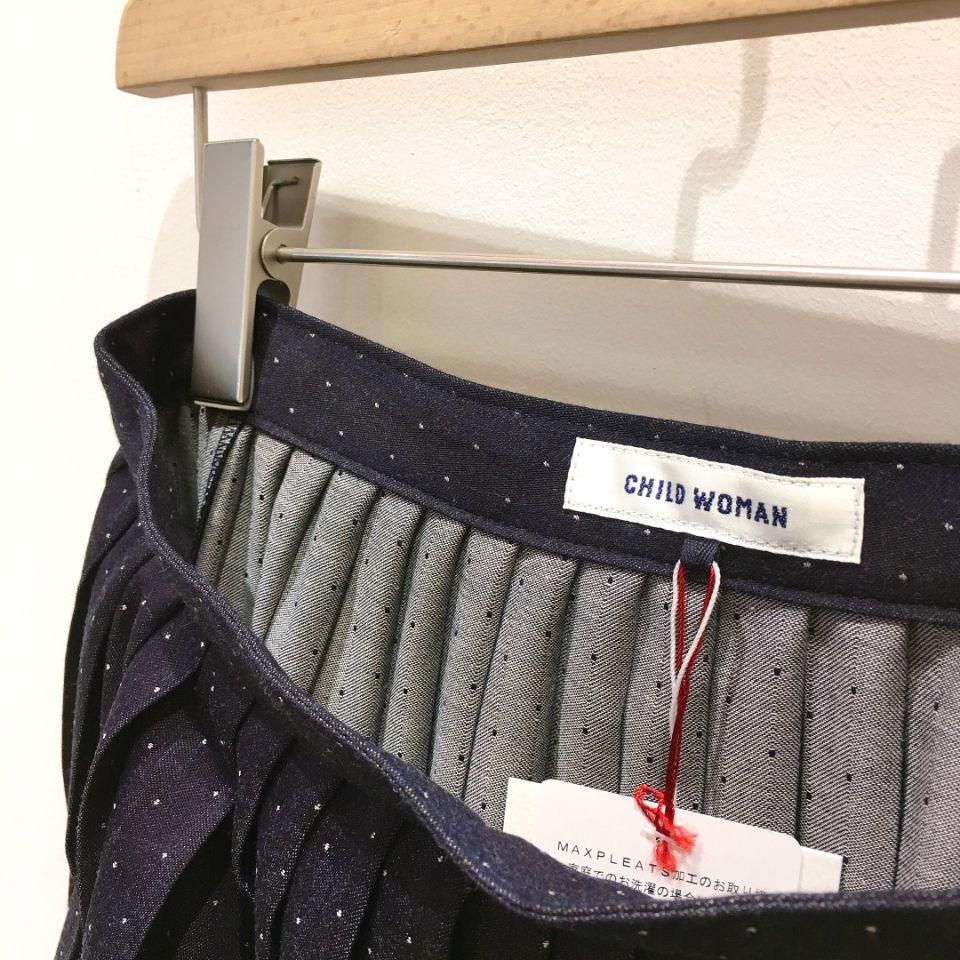 CHILD WOMAN - ライトオンスデニム プリーツスカート