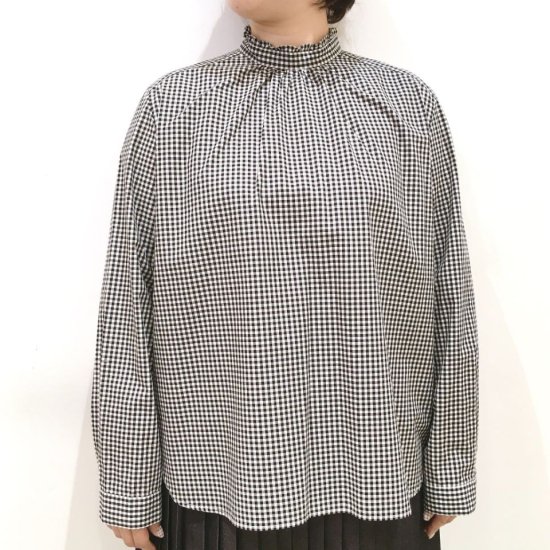 CHILD WOMAN - 無地/ストライプ スタンドカラーシャツ（0101BL005222）（正規取扱品）
