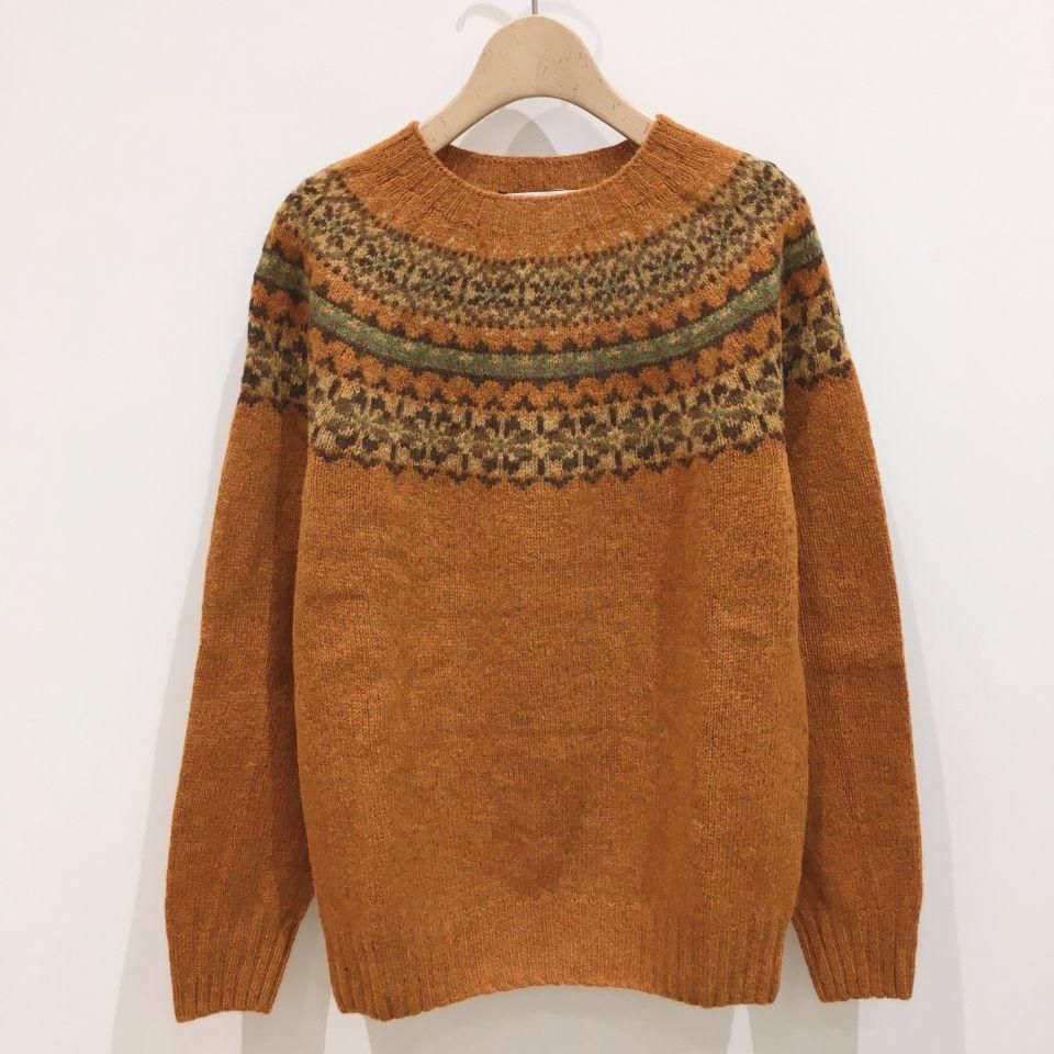 Harley of Scotland - シェットランドウール フェアアイル柄プル