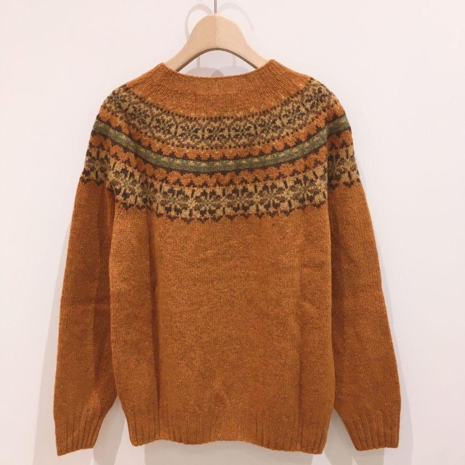 Harley of Scotland - シェットランドウール フェアアイル柄プル