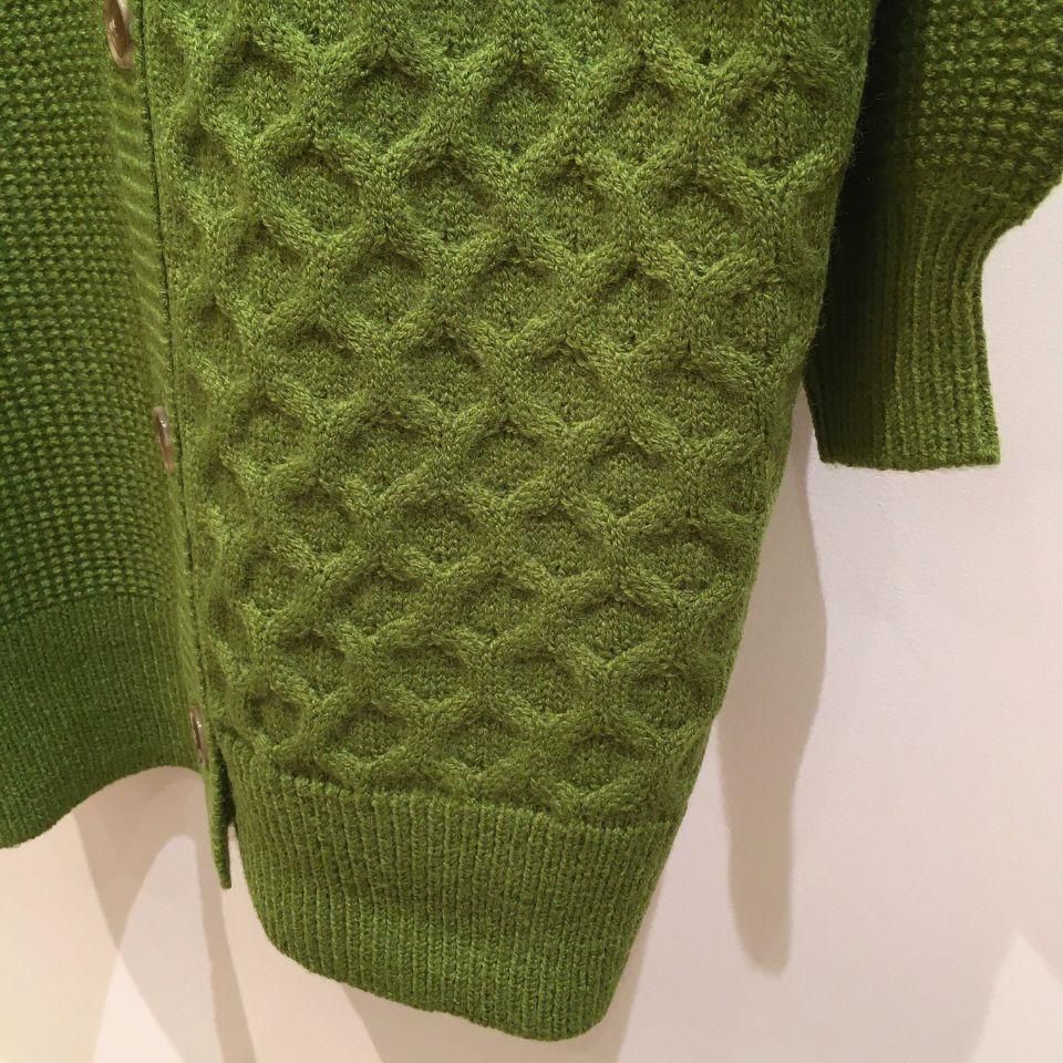 Sheth - 2WAY Vネック パッチワーク ロングカーディガン - Sheth