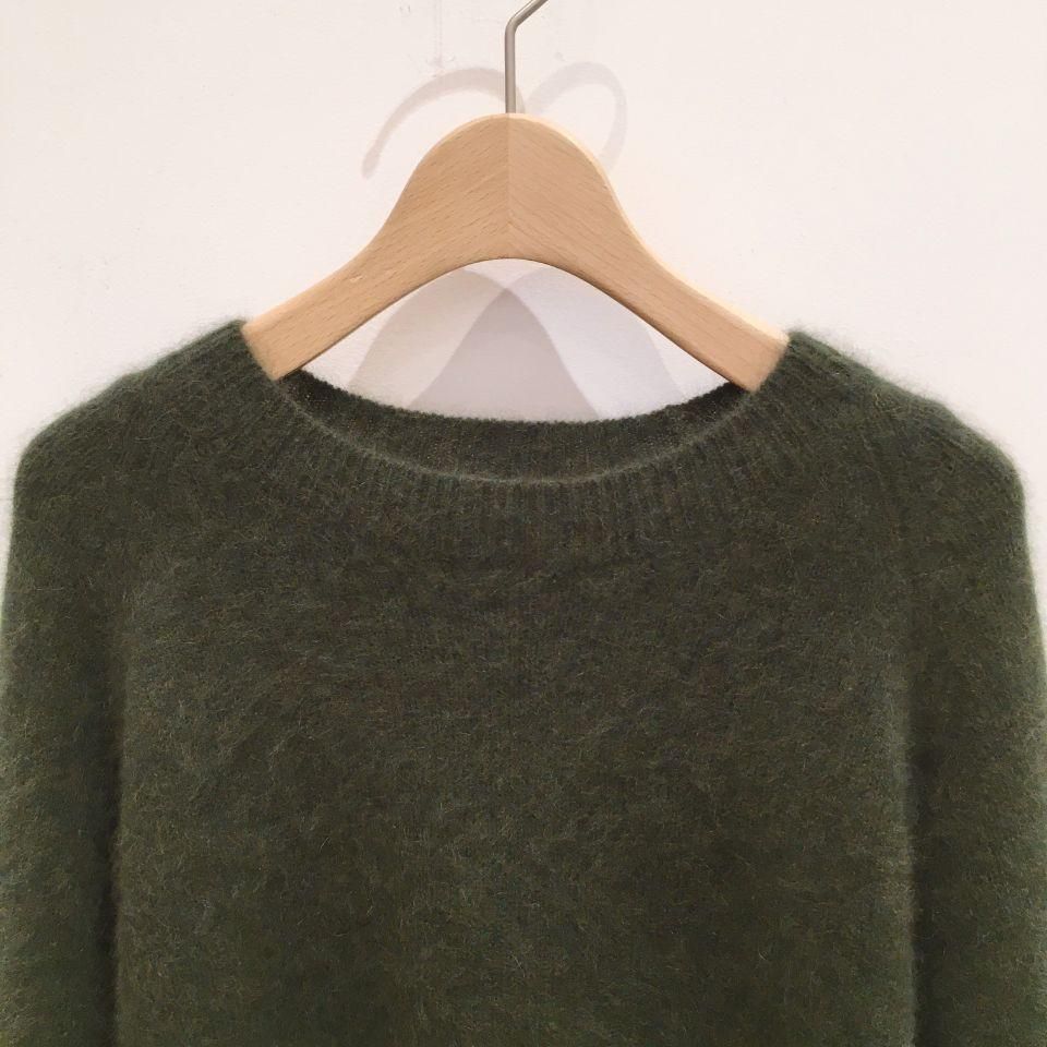 NOMBRE IMPAIR - ブラッシュウール クルーネックニット - Sheth