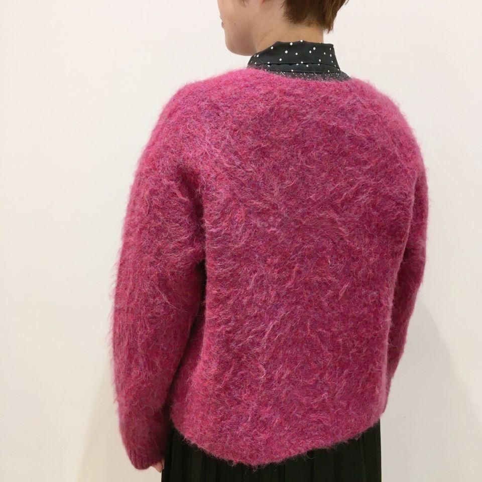 NOMBRE IMPAIR - アルパカシャギー ショート丈カーディガン