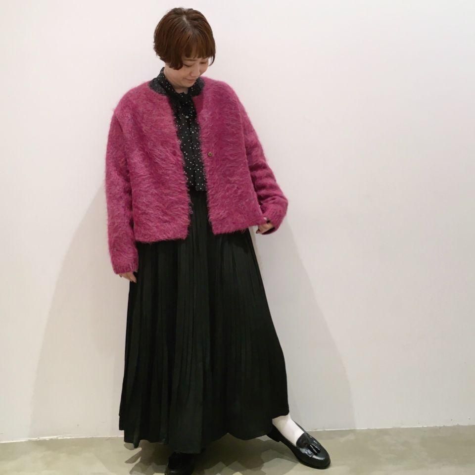 NOMBRE IMPAIR - アルパカシャギー ショート丈カーディガン