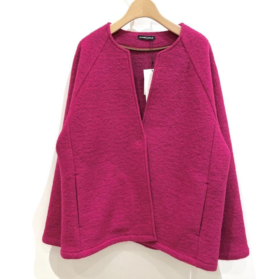 NOMBRE IMPAIR - スライバーニット ショートコート - Sheth NOMBRE IMPAIR - スライバーニット ショートコート - Sheth