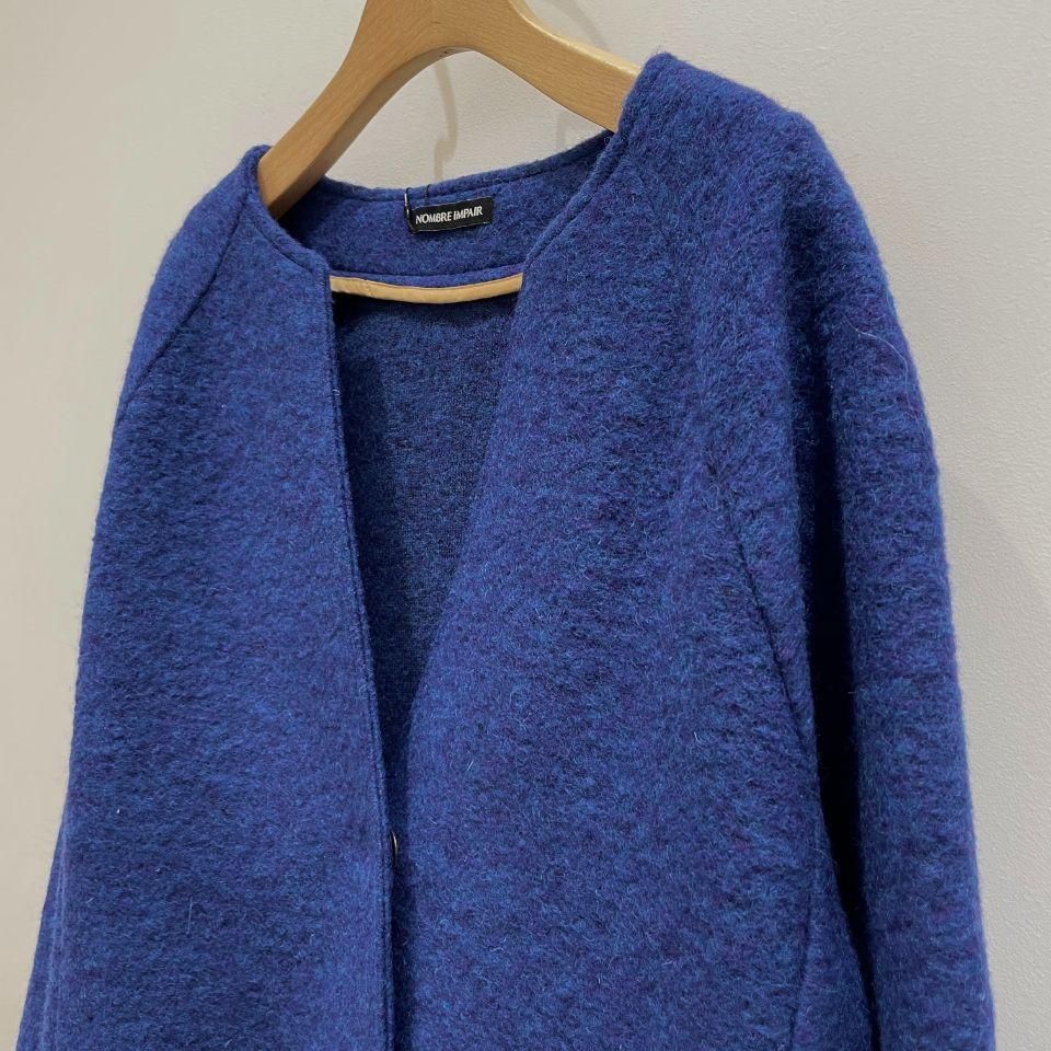 NOMBRE IMPAIR - スライバーニット ショートコート - Sheth NOMBRE IMPAIR - スライバーニット ショートコート - Sheth