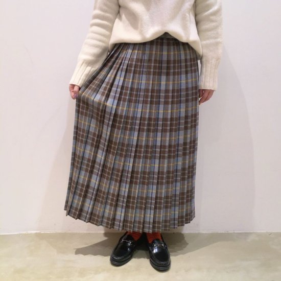 SARAHWEAR - ＜Hanna＞Worsted Tartan Pleated Skirt（C21652)