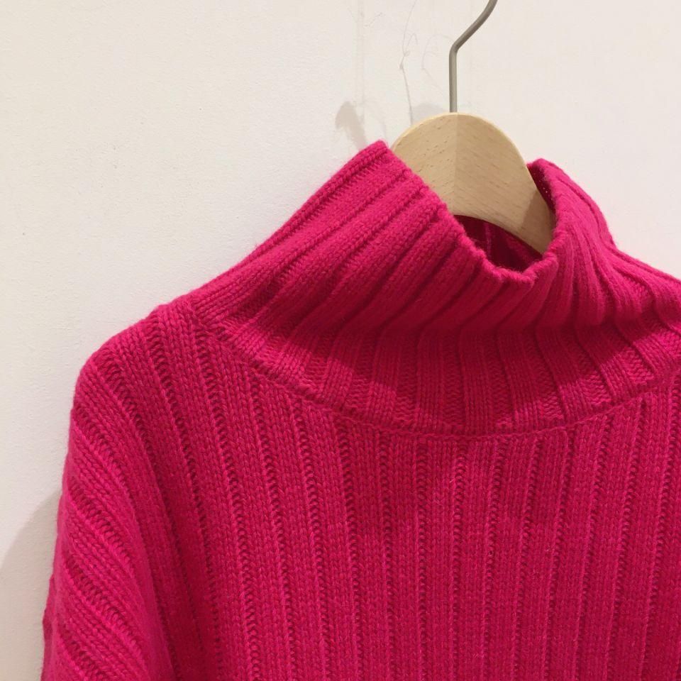 FIL DE FER - カラフルラムナイロン タートルニット(1010722022