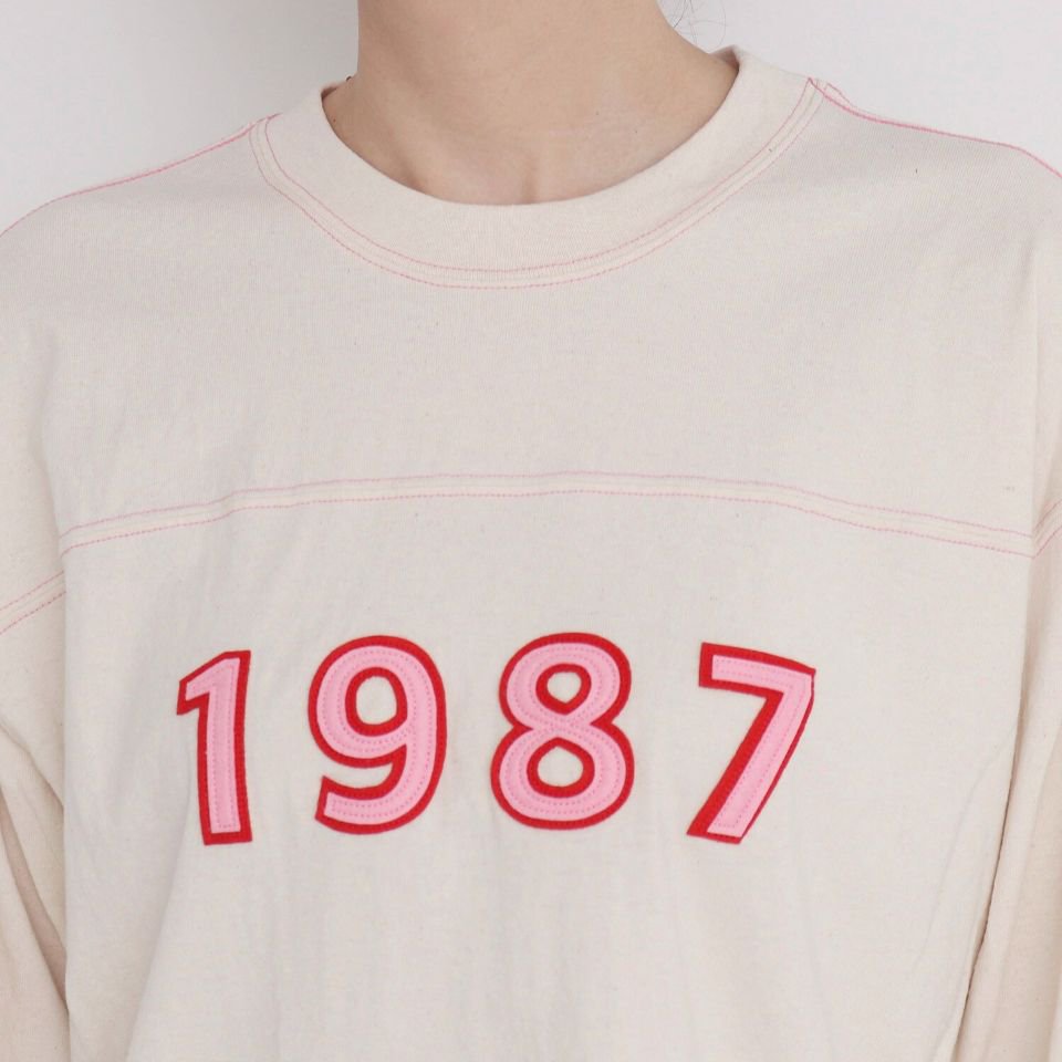 CHILD WOMAN - オーガニック天竺 1987フェルト刺繍Tシャツ（0101CT005222）（正規取扱品）