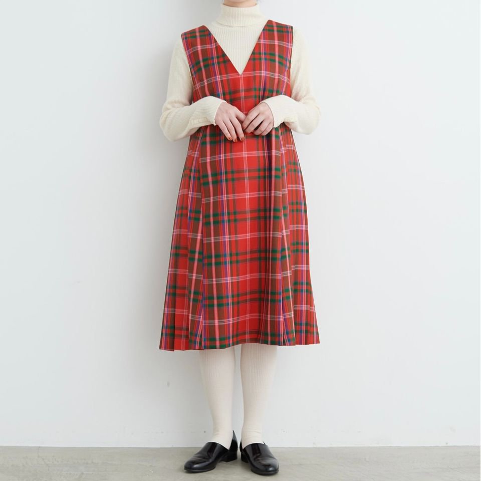 CHILD WOMAN - タータンチェックサイドプリーツジャンパースカート