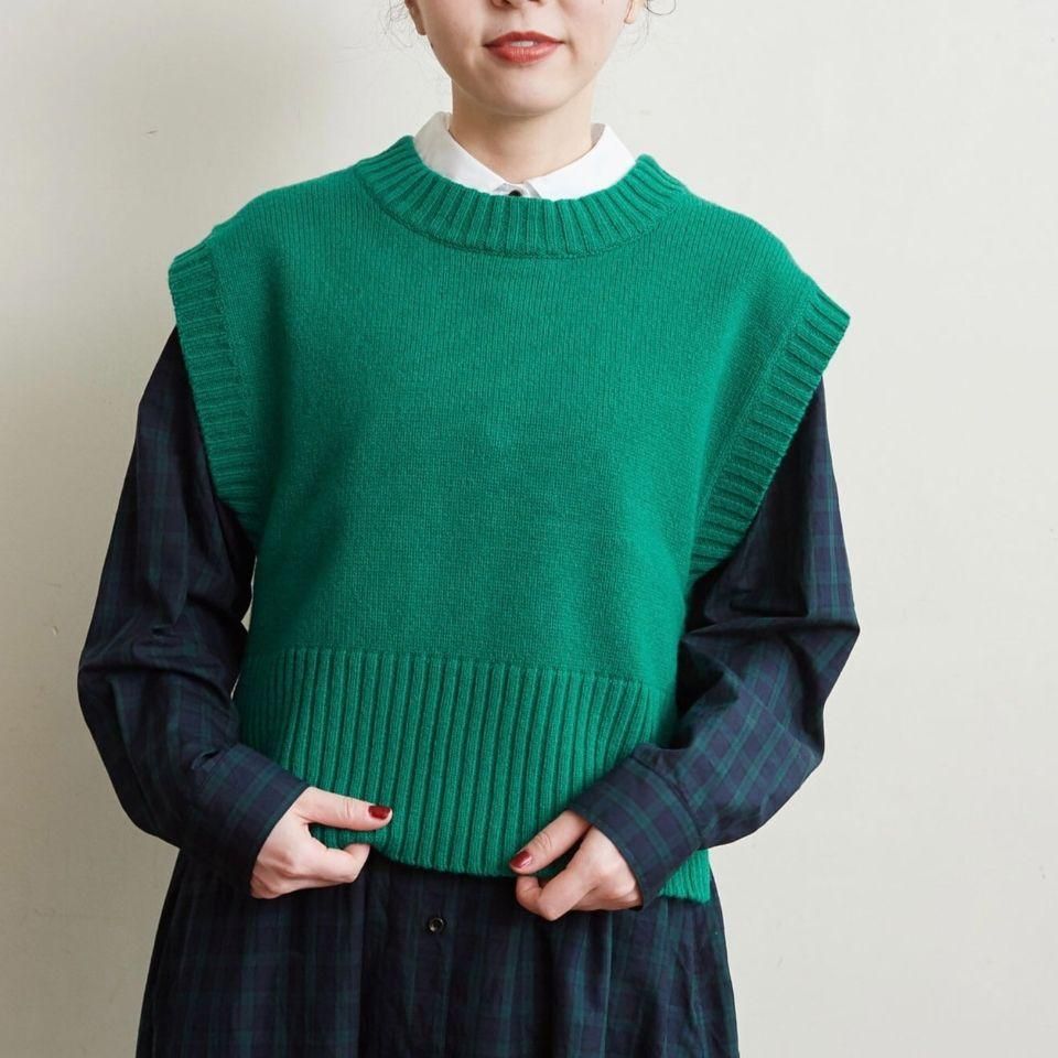 CHILD WOMAN - Extrafine merino wool 5GGショートベスト CHILD WOMAN - Extrafine merino wool 5GGショートベスト