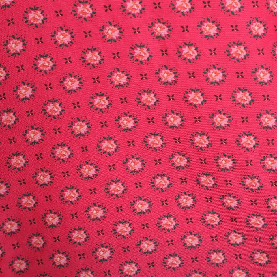 【美品】Rochas 花柄フリルシャツ リバティ スタンドフリル フリルブラウス フリルシャツ 日本製