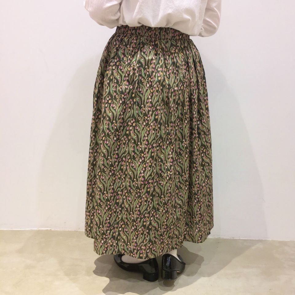 sosotto - リバティプリント/ミモレ丈ギャザースカート（42312997 