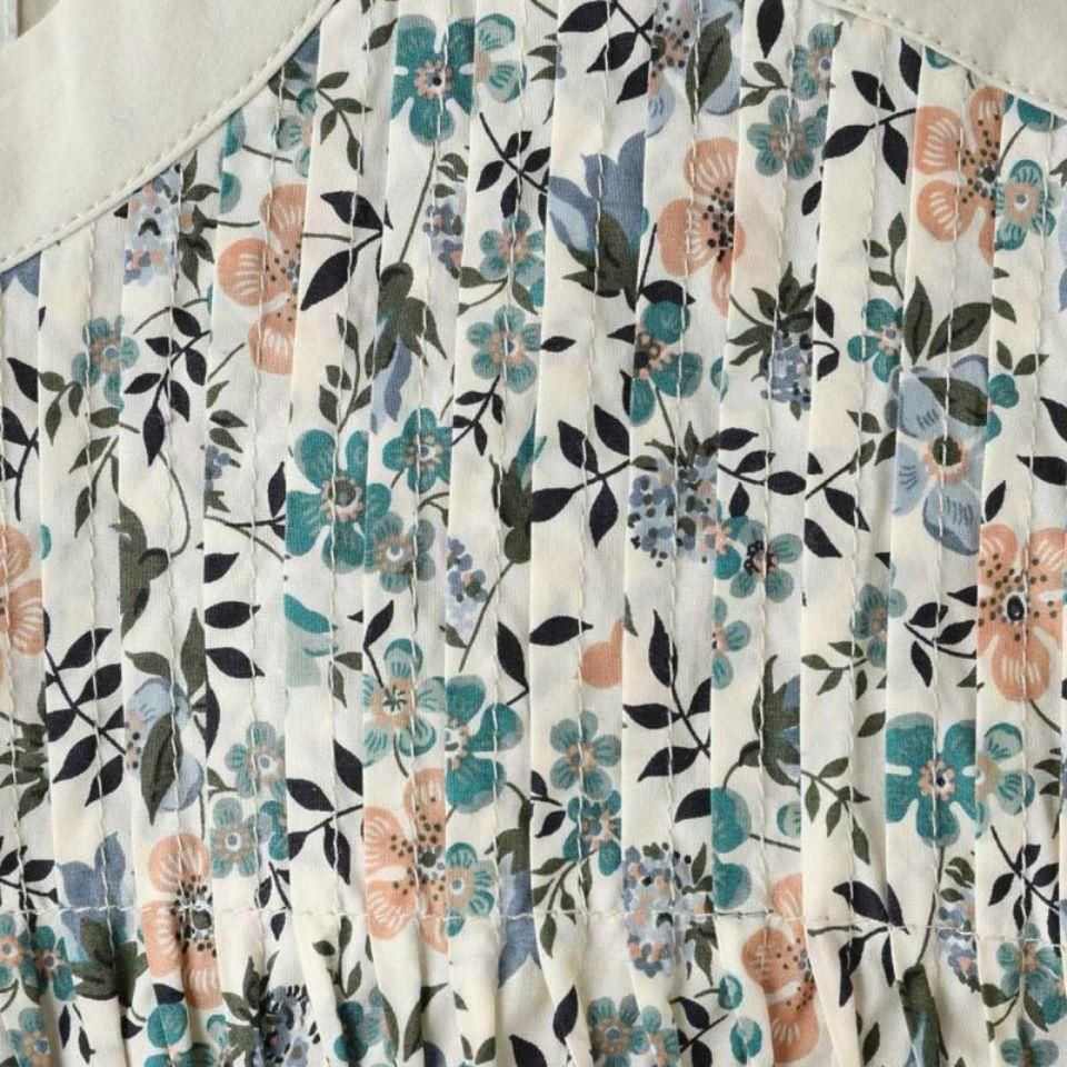 sosotto - リバティプリント ピンタック切り替えブラウス