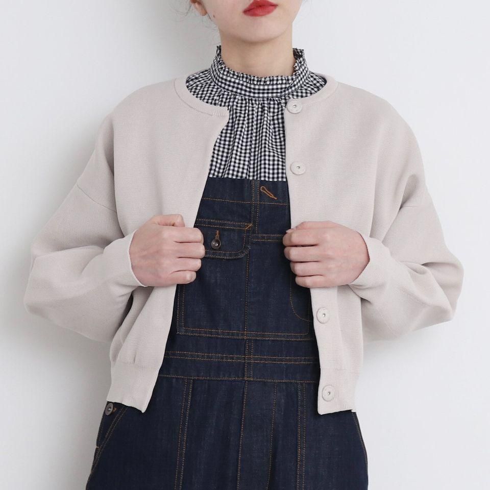 CHILD WOMAN - ＜Dot and Stripes＞AMOSSAミラノリブ　 BIGパフスリーブカーディガン（1101KN008211）（正規取扱品） - Sheth Online Store - シスオンラインストア