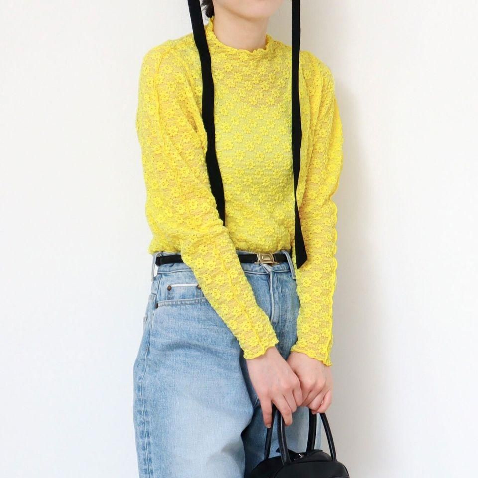 CHILD WOMAN - <Dot and Stripes>縮絨ラッセルレース CHILD WOMAN - <Dot and Stripes>縮絨ラッセルレース