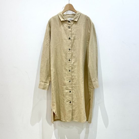 SARAHWEAR - Shirt Dress Plain Linen（C71188）