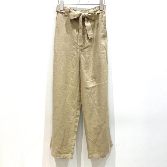 SARAHWEAR - Ribbon Pants Plain LinenC30483