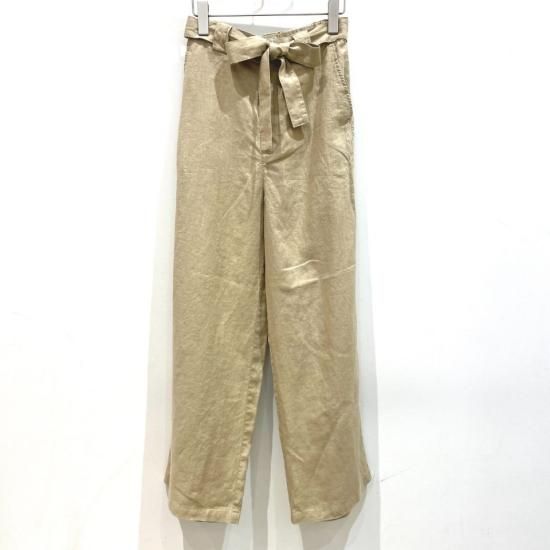 SARAHWEAR - Ribbon Pants Plain LinenC30483