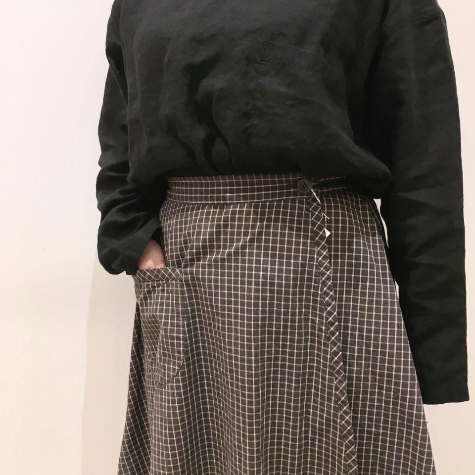 タグ付き新品未使用です moussy WRAP MIDI SKIRT チェック スカート（SARAHWEAR - Cotton
