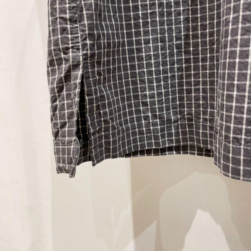 SARAHWEAR - Cotton/Linen Graph Check Double Pocket Coat(C60199)