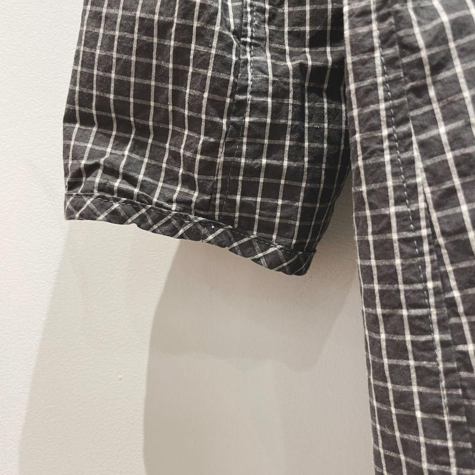 SARAHWEAR - Cotton/Linen Graph Check Double Pocket Coat(C60199)