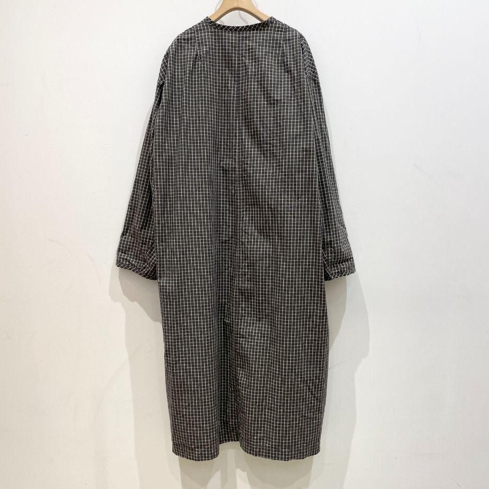 SARAHWEAR - Cotton/Linen Graph Check Double Pocket Coat(C60199)