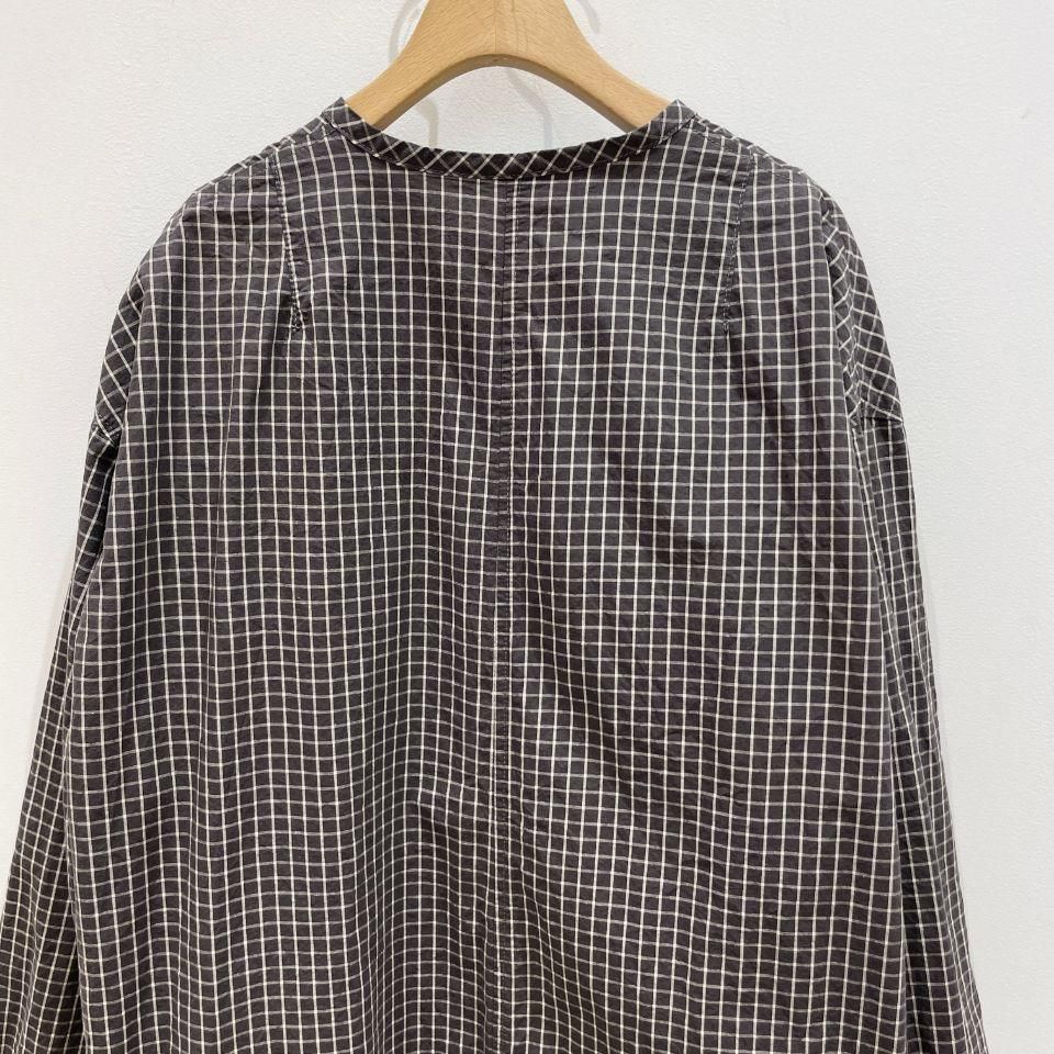 SARAHWEAR - Cotton/Linen Graph Check Double Pocket Coat(C60199)