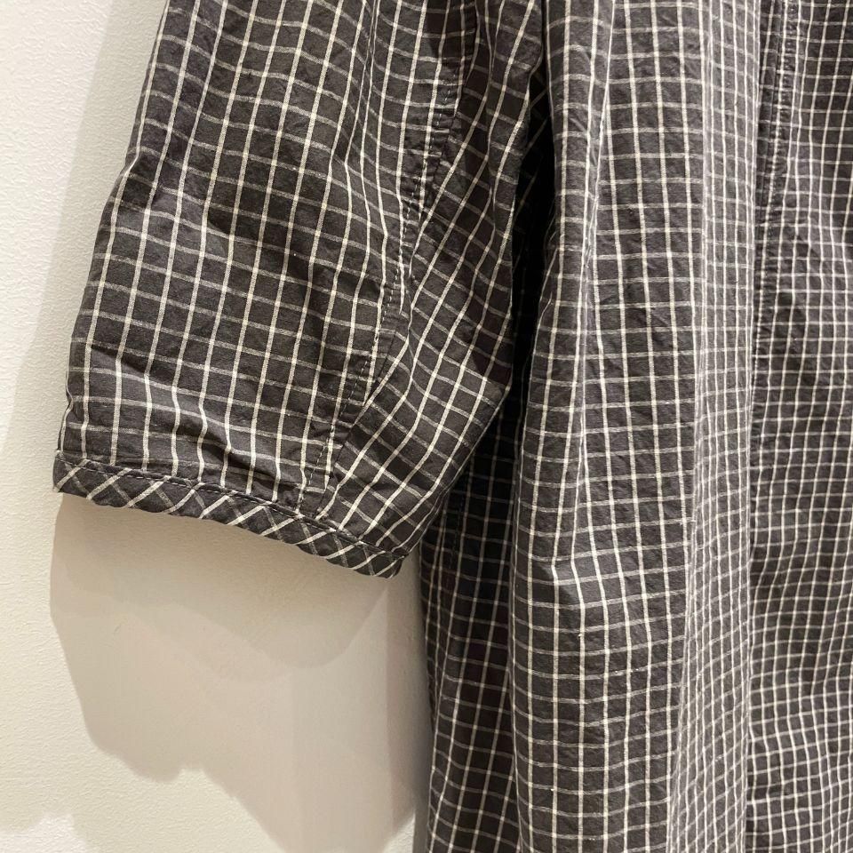 SARAHWEAR - Cotton/Linen Graph Check Double Pocket Coat(C60199)