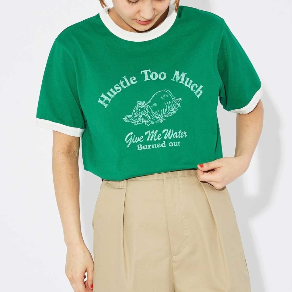 CHILD WOMAN - 夏バテDOG リンガーTシャツ（0101CT025231）（正規取扱 ...