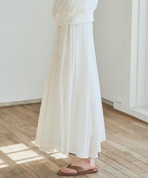 Audrey and John Wad - シアータックフレアロングスカート （L0632