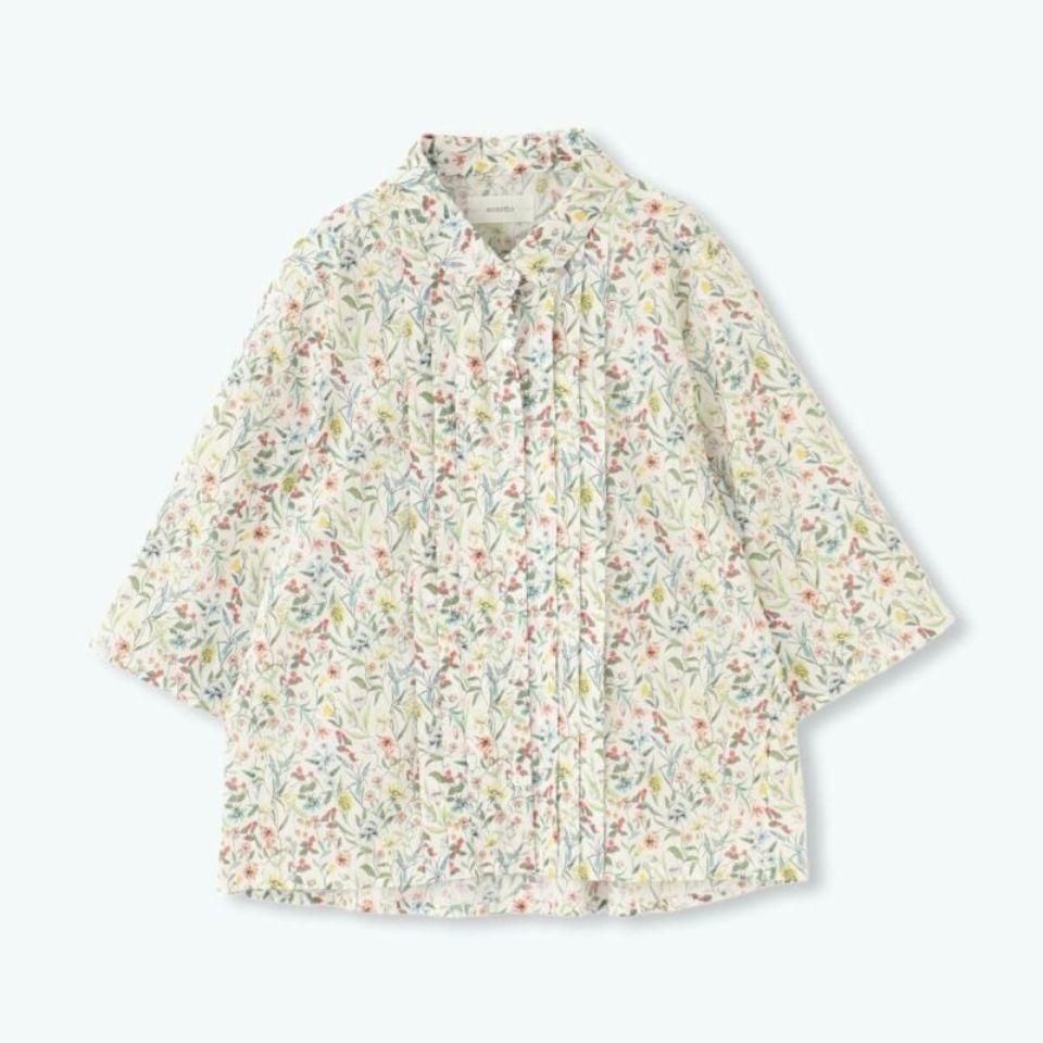 sosotto - リバティプリント・ピンタックブラウス＜6分袖＞（42332911