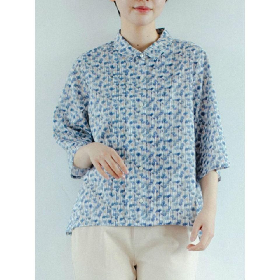 sosotto - リバティプリント・ピンタックブラウス＜6分袖＞（42332911