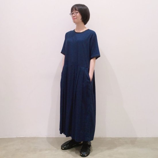 SARAHWEAR - R/L Dot Print Tuck Dress（C71208）
