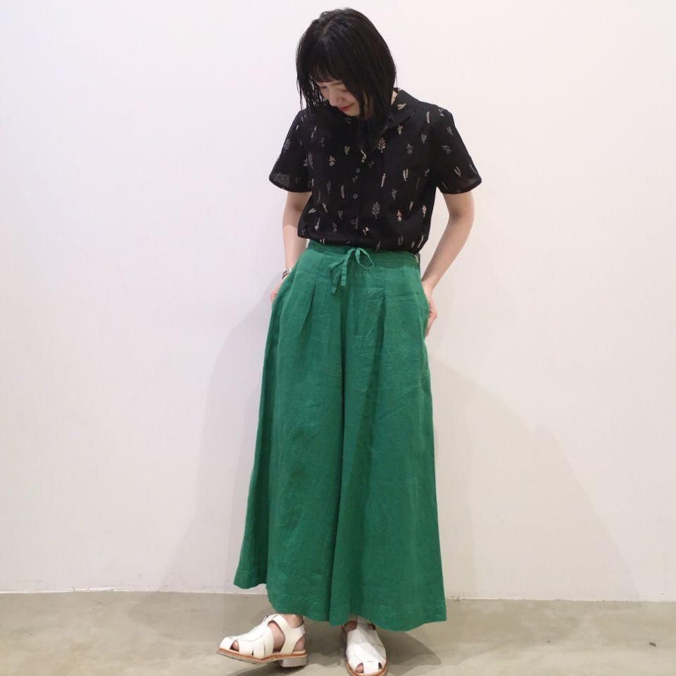 SARAHWEAR - <Tamiyo>Linen Cloth Wide Pants(C30491)