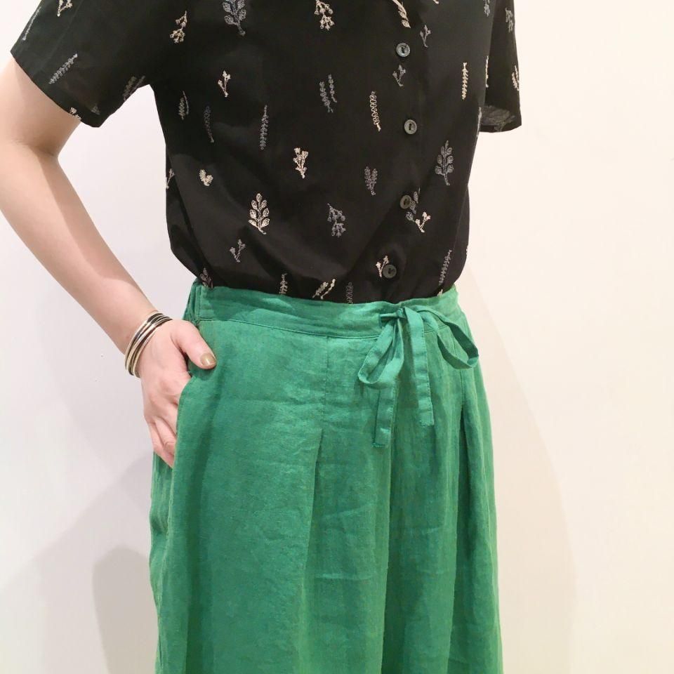 SARAHWEAR - <Tamiyo>Linen Cloth Wide Pants(C30491)