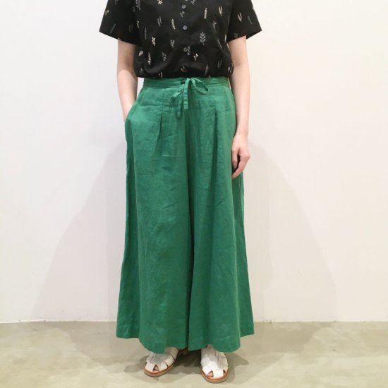 SARAHWEAR - <Tamiyo>Linen Cloth Wide PantsC30491