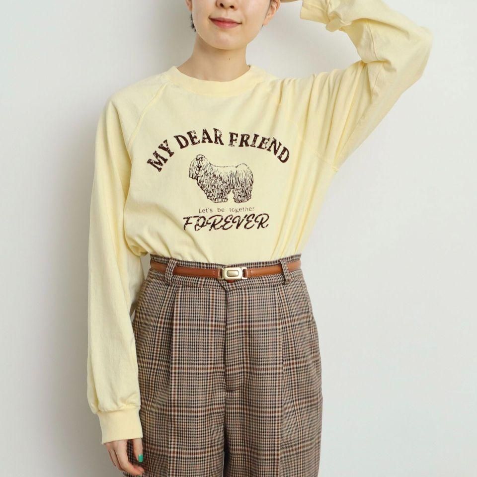 CHILD WOMAN - オーガニックリサイクル天竺相棒犬 Tシャツ