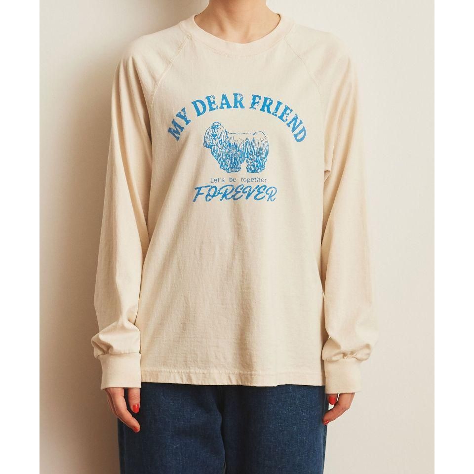 CHILD WOMAN - オーガニックリサイクル天竺相棒犬 Tシャツ