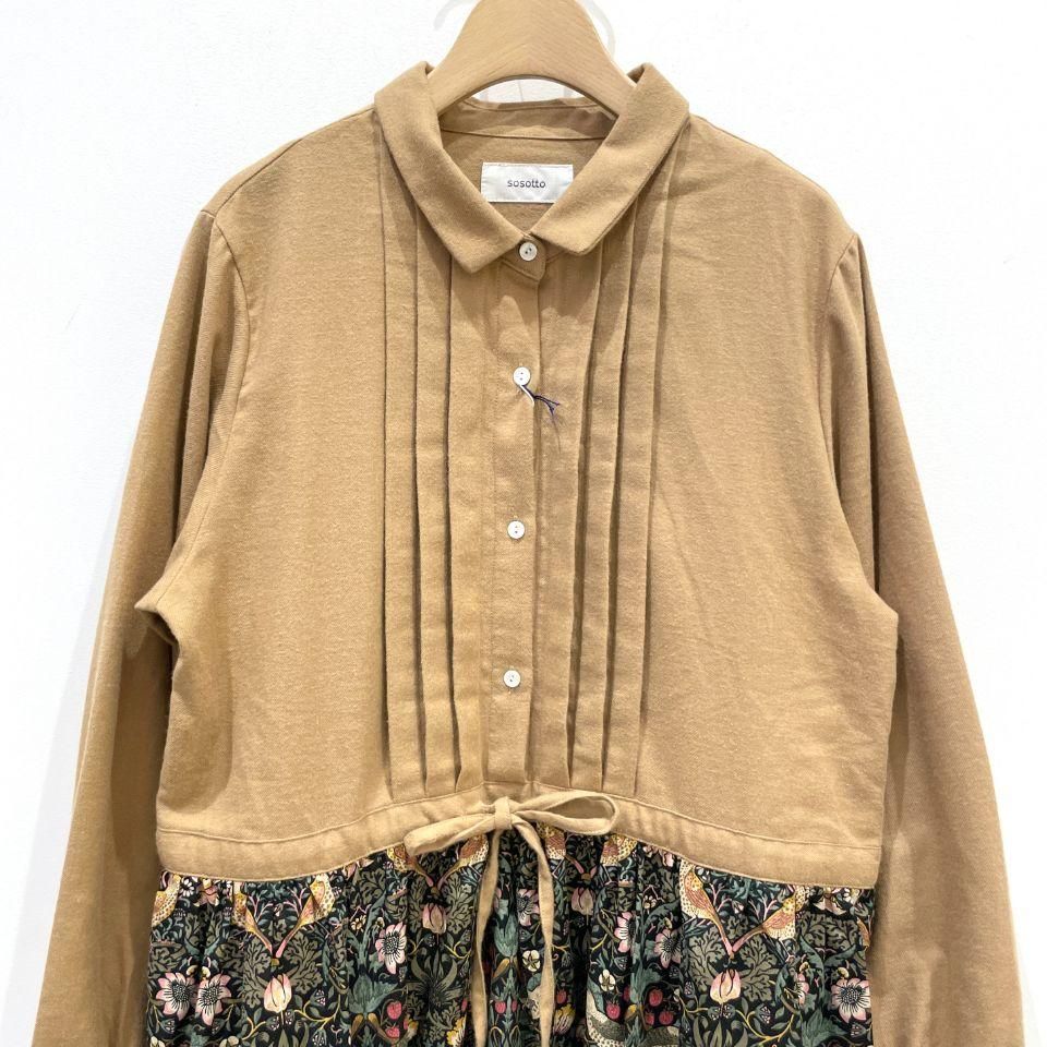 sosotto - ＜BEST OF MORRIS＞チビ襟切替ギャザーワンピース