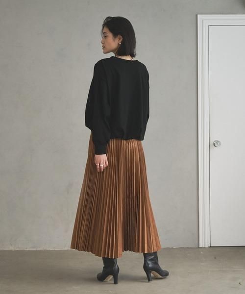 Audrey and John Wad - プリーツロングフレアスカート（L1605