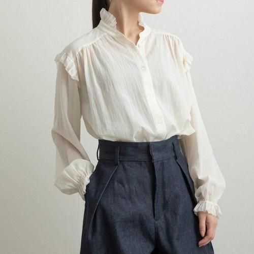 Liyoca - コットンシフォンブラウス(M1100) - Sheth Online Liyoca - コットンシフォンブラウス(M1100) - Sheth Online