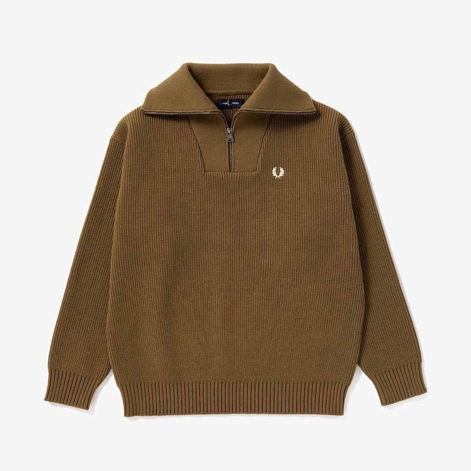 FRED PERRY - Half-Zip Knit Jumper(F7247)正規取扱商品 FRED PERRY - Half-Zip Knit Jumper(F7247)正規取扱商品