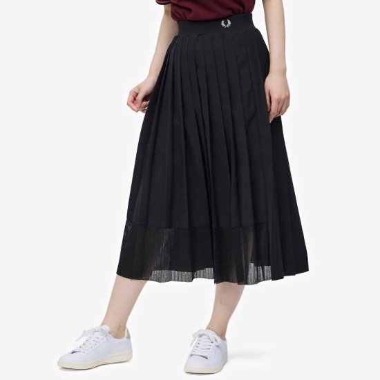 FRED PERRY - Sheer Knit Paneled Skirt（F8703）正規取扱商品