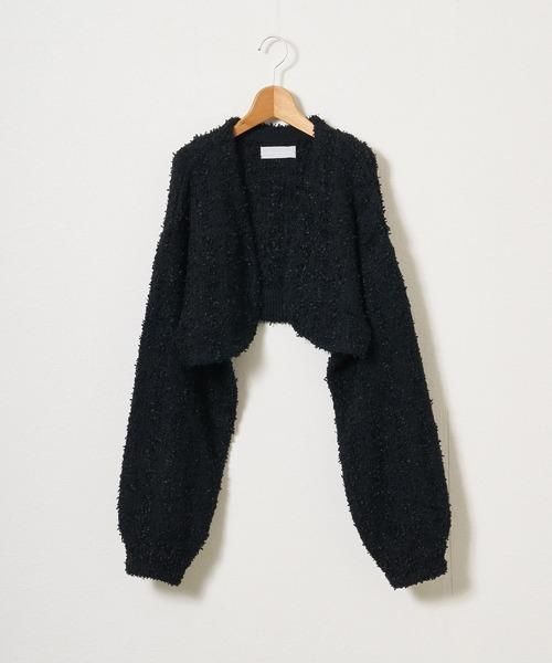 Audrey and John Wad - ツイードチェック柄ニットボレロ（L1720