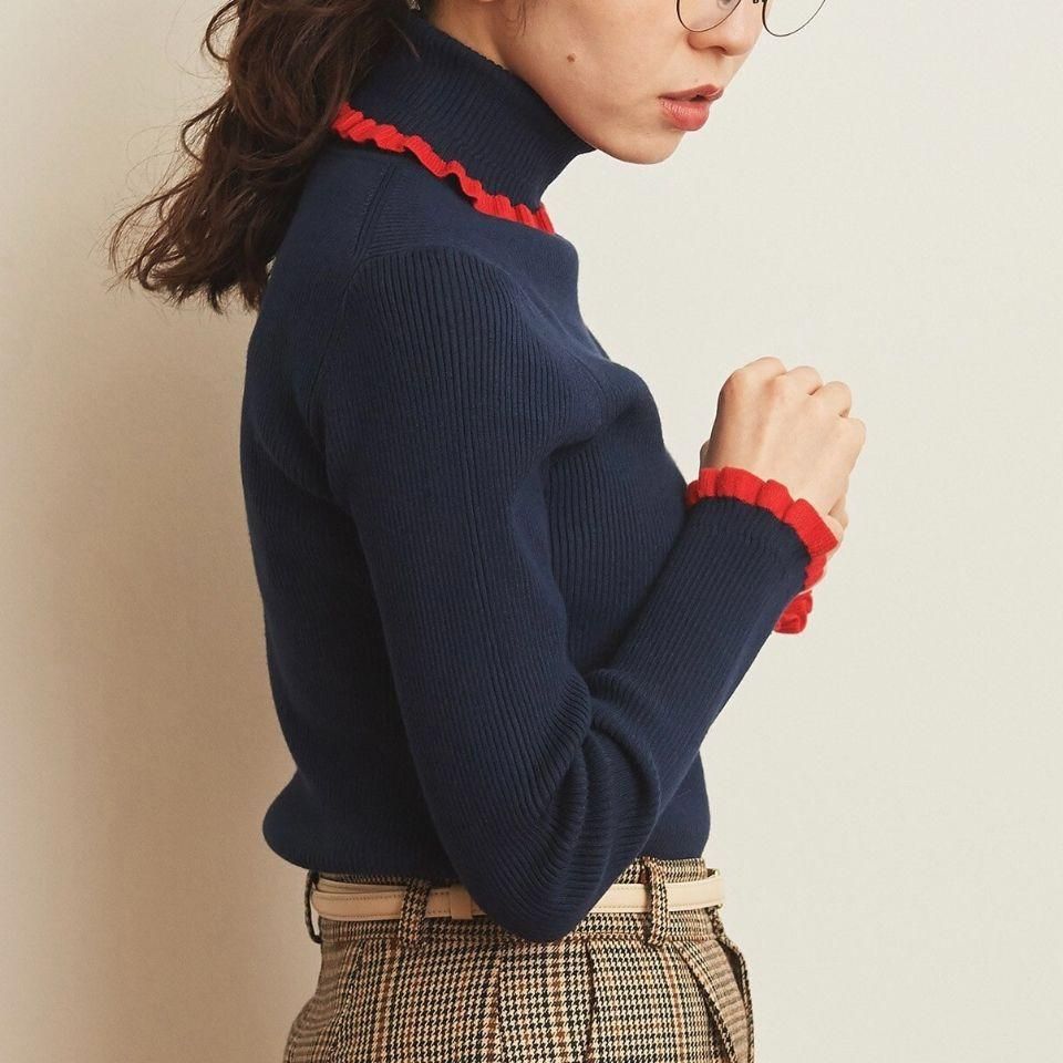 CHILD WOMAN - レーヨン/ポリエステル14GG リブタートル あぜフリル(0101KN008232)(正規取扱品) - Sheth Online Store - シスオンラインストア
