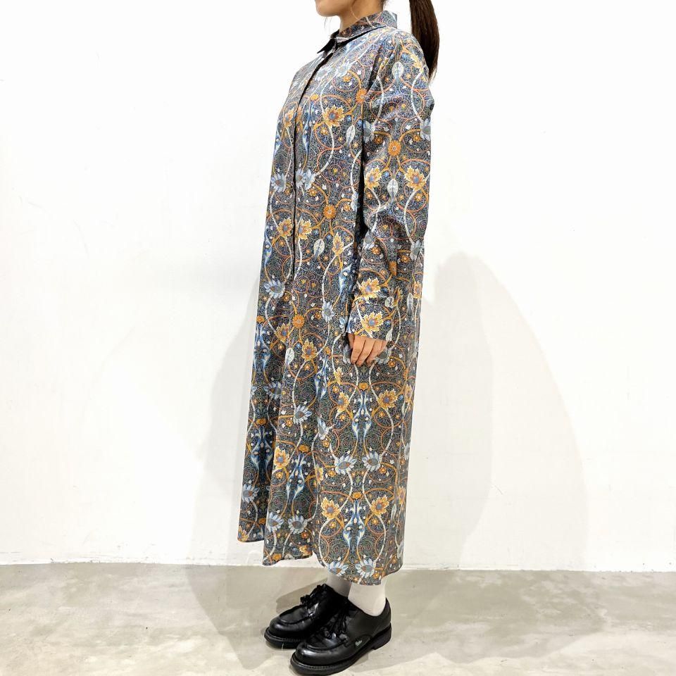 parkes✕LIBERTY　2023AW　ロングワンピース　長袖　秋冬 Parkes - シャツワンピース（リバティコレクション） - Sheth
