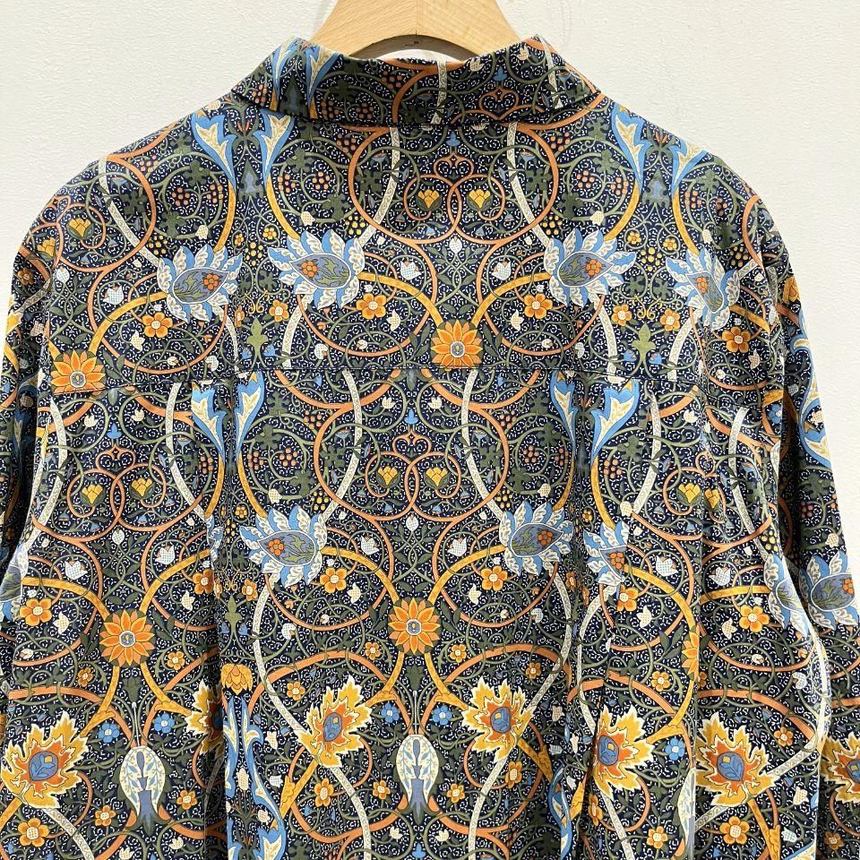 Parkes リバティ　お花柄　ロング　シャツ　ワンピース Parkes リバティ お花柄 ロング シャツ ワンピース Parkes