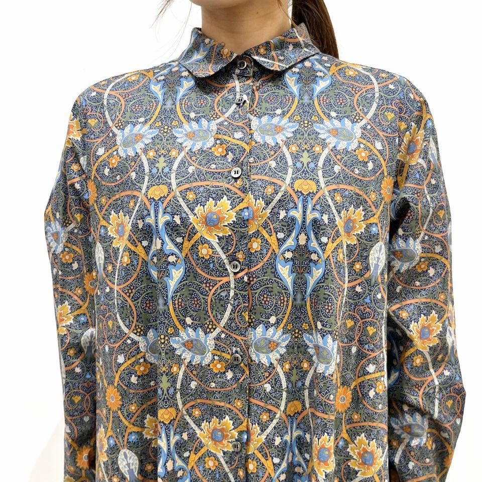 【美品】Parkes パークス　シャツワンピース　リバティプリント　花柄　M Parkes - シャツワンピース（リバティコレクション） - Sheth Online